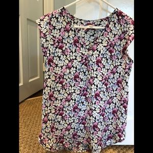 LOFT floral blouse Size Medium
